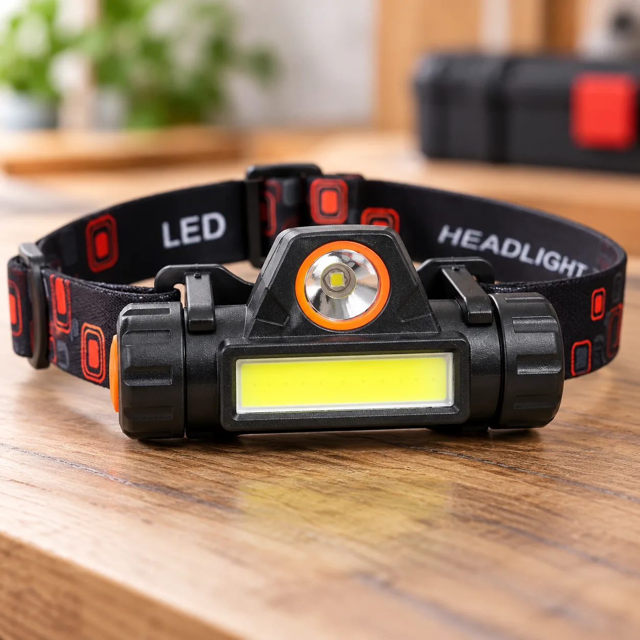 Акумуляторний ліхтар High Power Headlamp / Налобний ліхтарик COB/XPE із USB-зарядкою