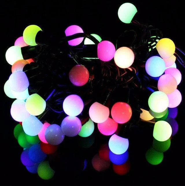 LED Fairy Lights Frosted Ball 40LED 5m, 18mm (Flash), Outdoor