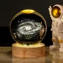 Фото 1 — Нічник 3D кришталева куля "Супутник" світлодіодний