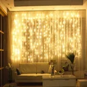 Фото 6 — Гірлянда-штора Водоспад USB 3x2 м, теплий білий, 200 LED + пульт