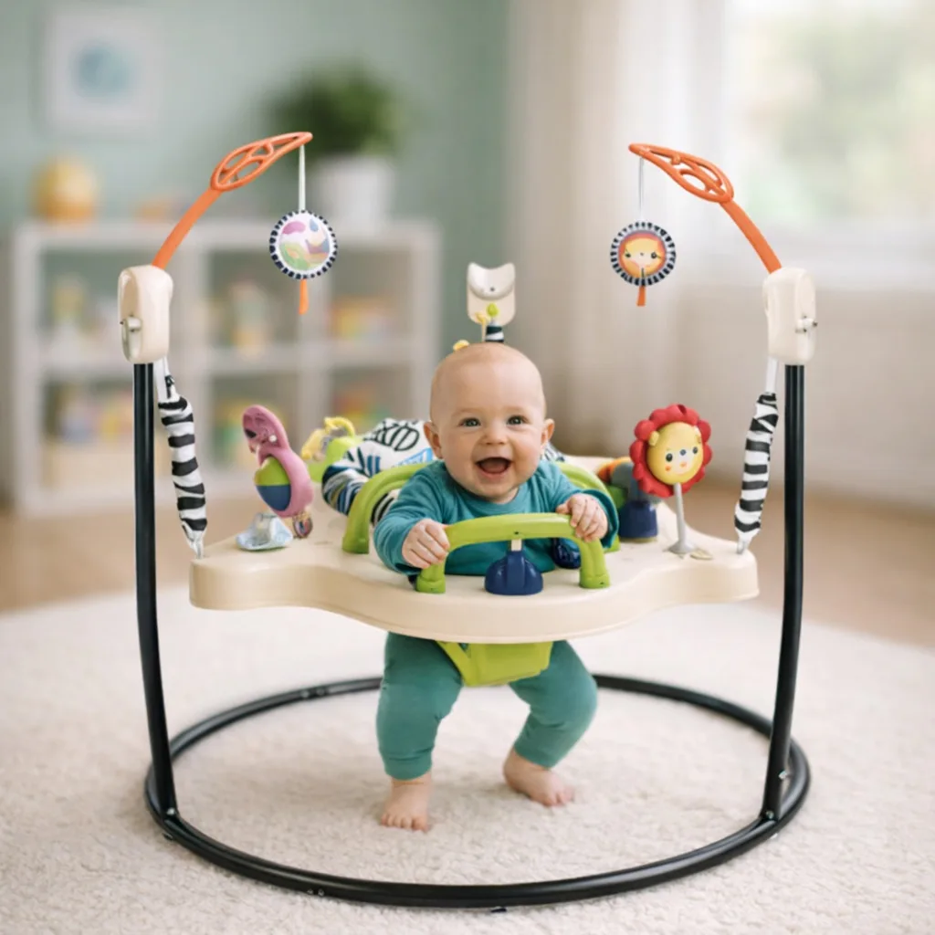 Дитячий розвивальний ігровий центр-джемпер Fisher-Price Jumperoo з підсвіткою та звуком, бежевий