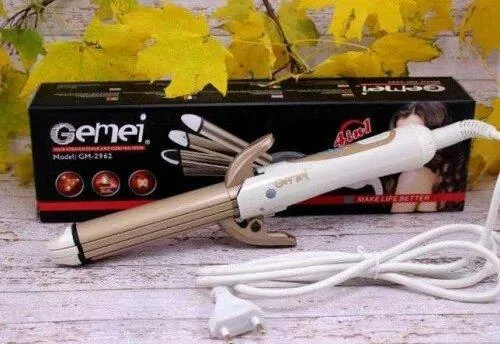 4-in-1 Hair Styler Gemei GM-2962: curling iron, straightener, crimper