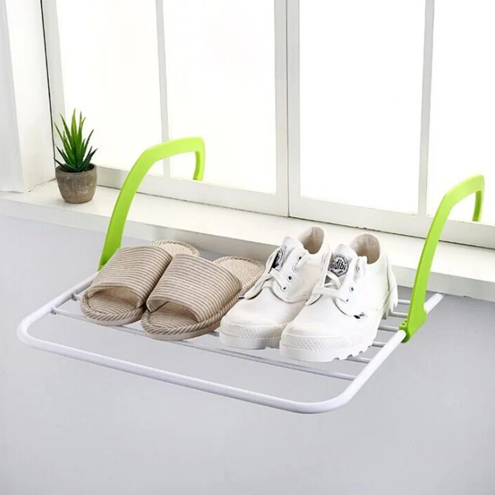 Сушарка для одягу на батарею, знімна, 5534 см, Fold Clothes Shelf, зелена