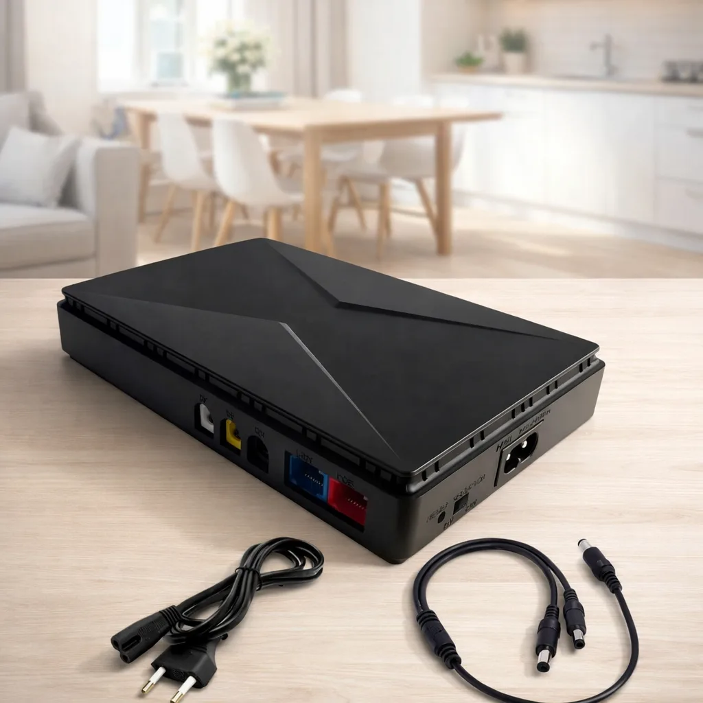 Міні-ДБЖ Andowl Q-UP900X1, 10000 mAh, для Wi-Fi роутера та IP-камер