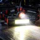 Фото 2 — Акумуляторний ліхтар High Power Headlamp / Налобний ліхтарик COB/XPE із USB-зарядкою