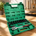 Photo 1 — Long impact socket set 1/2 inch drive, 14 pieces + case