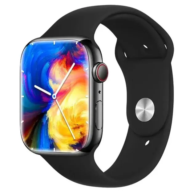 Смарт-годинник GS7 Pro Max, 45 мм, дзвінки, бездротова зарядка, чорний