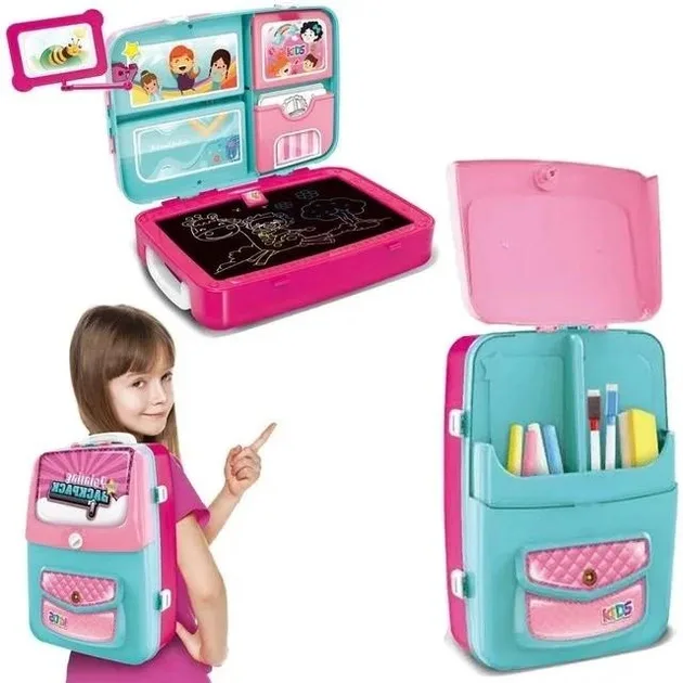 Набор для рисования Backpack Packing 3in1, в чемоданчике, розовый