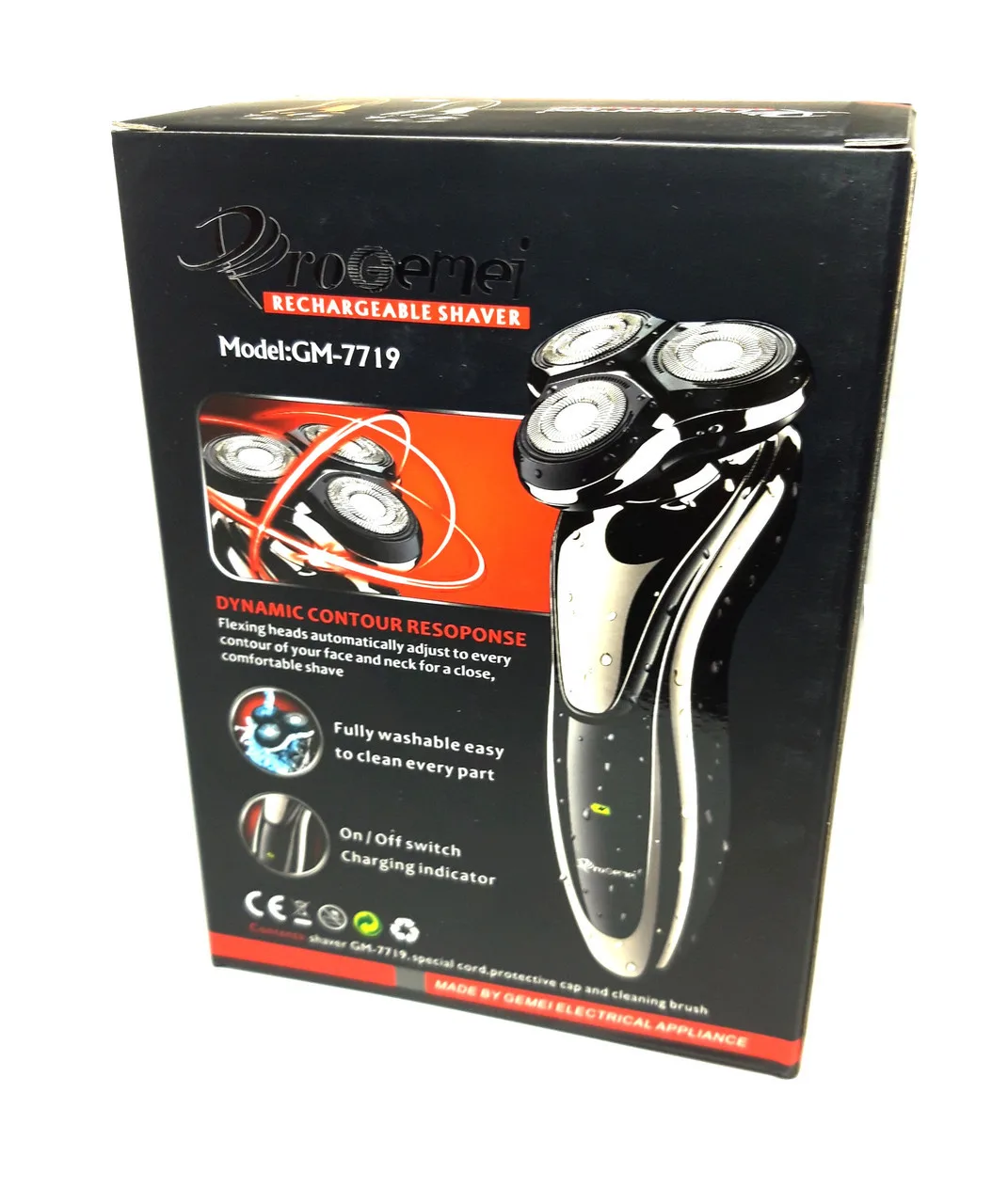 Електробритва Gemei GM-7719 акумуляторна