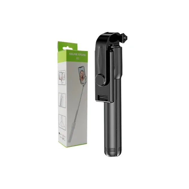 Селфі-палиця монопод-штатив Selfie Stick R1 з Bluetooth пультом, чорна