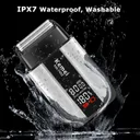 Фото 5 — Бритва KEMEI T402, водонепроникна IPX7, LED-дисплей, подвійна, 3 регульовані швидкості, УФ-захист