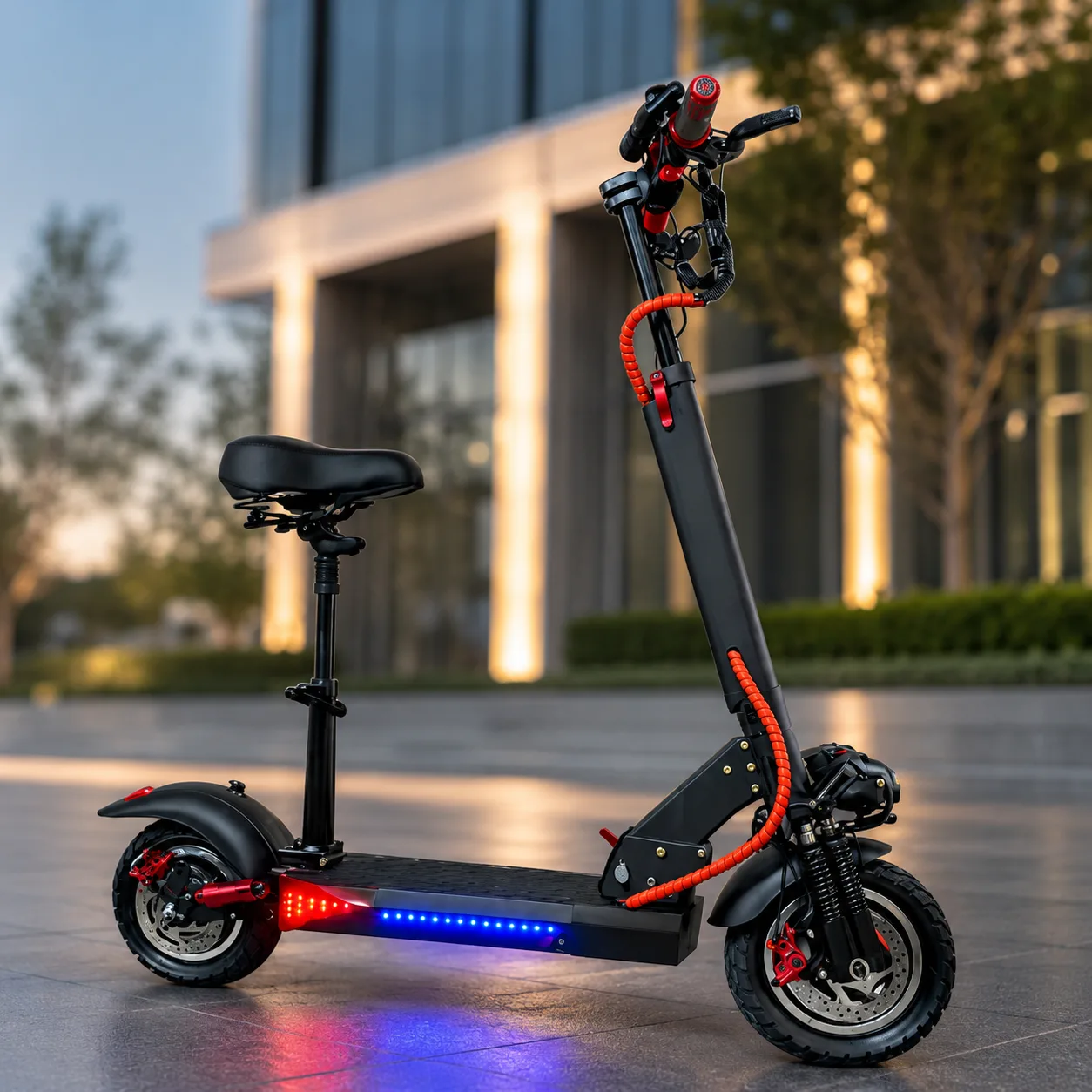 Електросамокат Kugoo M4 Pro з сидінням та LED-підсвічуванням, 48V 21Ah, 1500 Вт, до 150кг