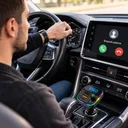 Фото 4 — Автомобільний FM-трансмітер Bluetooth HM103 зі швидкою зарядкою / Модулятор PD/QC 3.0, USB Type-C та RGB-підсвічуванням