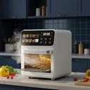 Фото 2 — Біла Електрична мультипіч Top Kitchen TK-00244 12л / Аерогриль з сенсорним керуванням 2400 Вт 10 програм