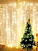 Photo 5 — LED curtain string garland, 160 LED, 2x2 m, warm multicolor, USB