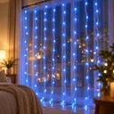 Фото 4 — Гирлянда водопад Curtain-Lights Itrains 3×1,5 м Синий