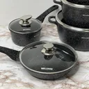 Фото 4 — Набор посуды BellMax BM-305 с гранитным антипригарным покрытием, 12 предметов, черный