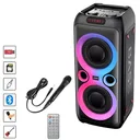 Фото 3 — Колонка Bluetooth TTD-2809, 20 Вт, с караоке-микрофоном, пультом и подсветкой