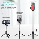 Фото 3 — Селфі-палиця монопод-штатив Selfie Stick R1 з Bluetooth пультом, чорна