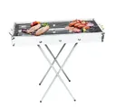 Фото 1 — Переносний мангал-гриль барбекю BARBECUE TRAY 770SS MD-008, з решіткою, металевий, 70х30х70 см