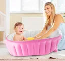 Фото 2 — Дитяча надувна ванночка з насосом Intime Baby Bath Tub, рожева