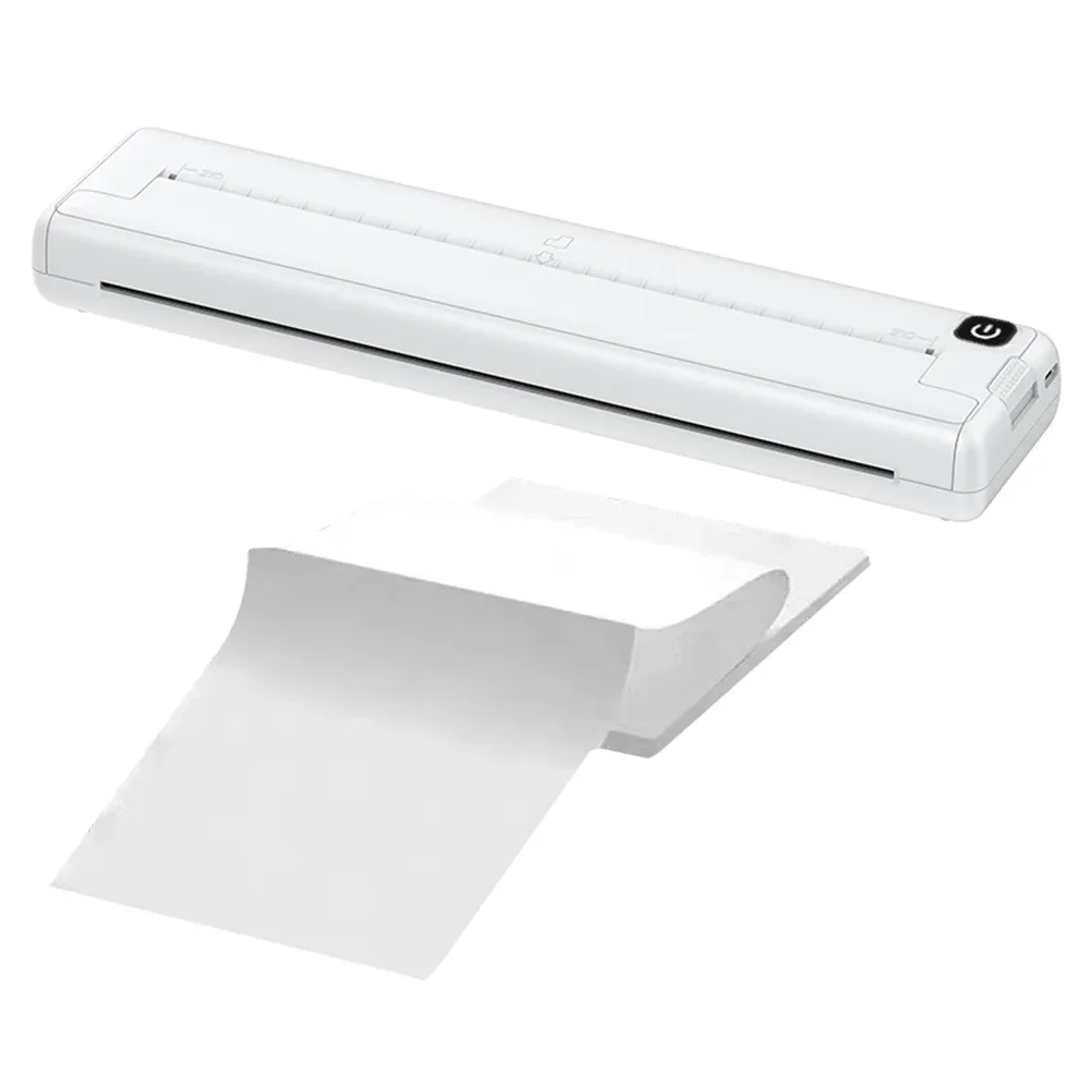 Портативный термопринтер A4 Bluetooth Portable Thermal Printer, белый