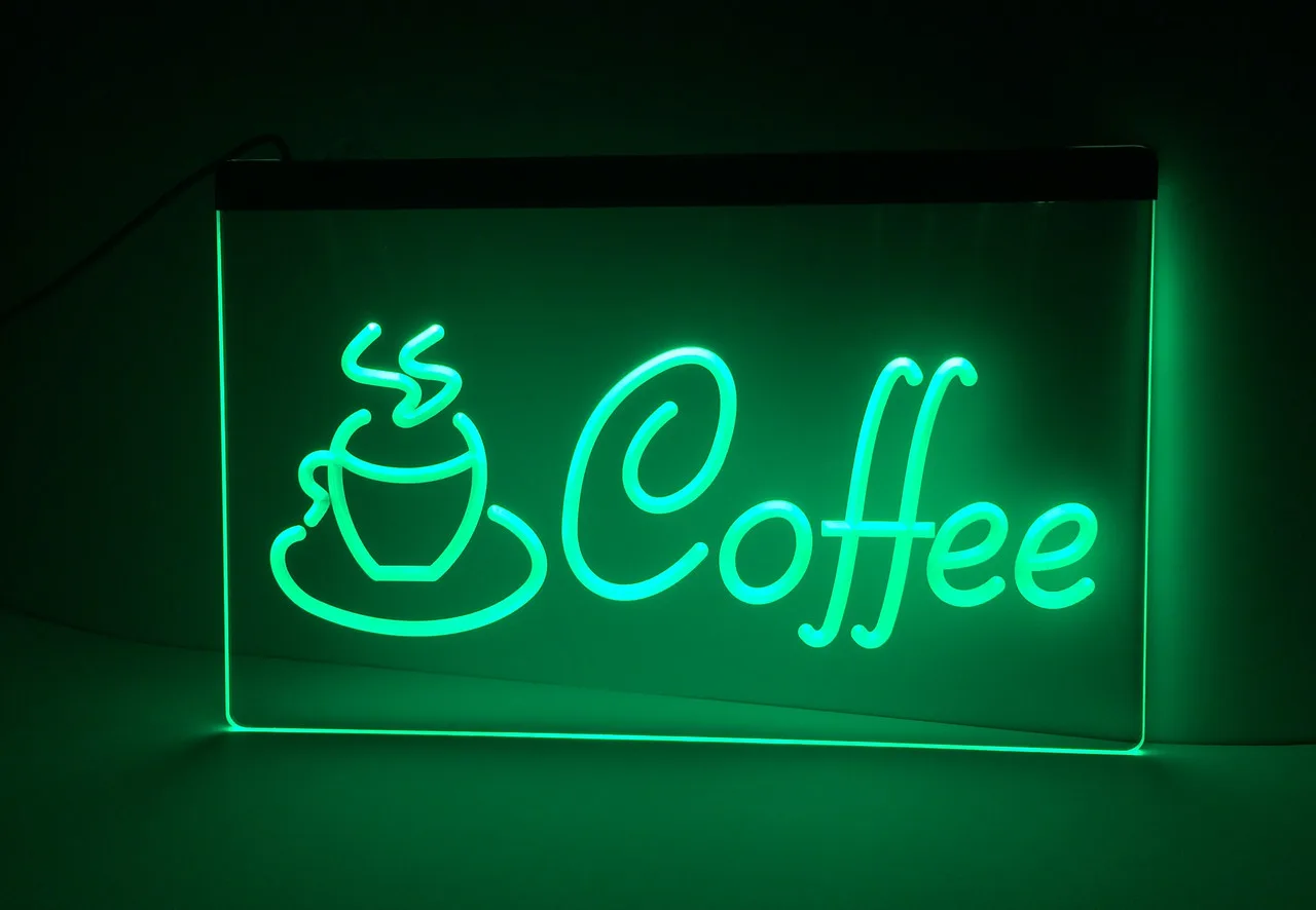 Светодиодная вывеска Кофе Cofe