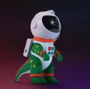 Фото 3 — Нічник-проєктор динозавр-астронавт Dinosaur Astronaut Space Projector