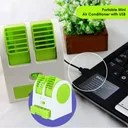 Фото 2 — Вентилятор, Освіжувач повітря - Mini Fan MY-0199 ЗЕЛЕНИЙ