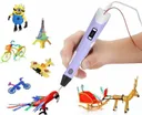 Фото 1 — Ручка 3D Pen 2 з LCD дисплеєм для малювання, фіолетова