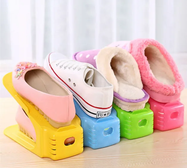 Підставка для взуття подвійна Double Shoe Racks LY-500, органайзер 4 в 1, набір 4 шт