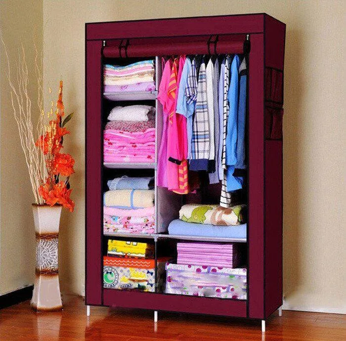 Шкаф тканевый складной STORAGE WARDROBE KM-105, 2 секции, 106х45х170 см