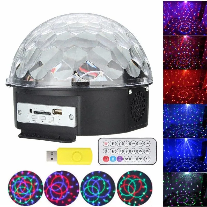 Bluetooth Disco Ball Speaker with USB, Light Show, 2 Speakers and Remote