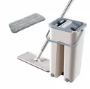 Photo 1 — Mop with Large Bucket Scratch Cleaning Mop, Folding Handle, Spin Wringer, 1 Microfiber Head