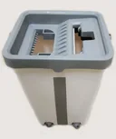 Photo 2 — Mop with Large Bucket Scratch Cleaning Mop, Folding Handle, Spin Wringer, 1 Microfiber Head