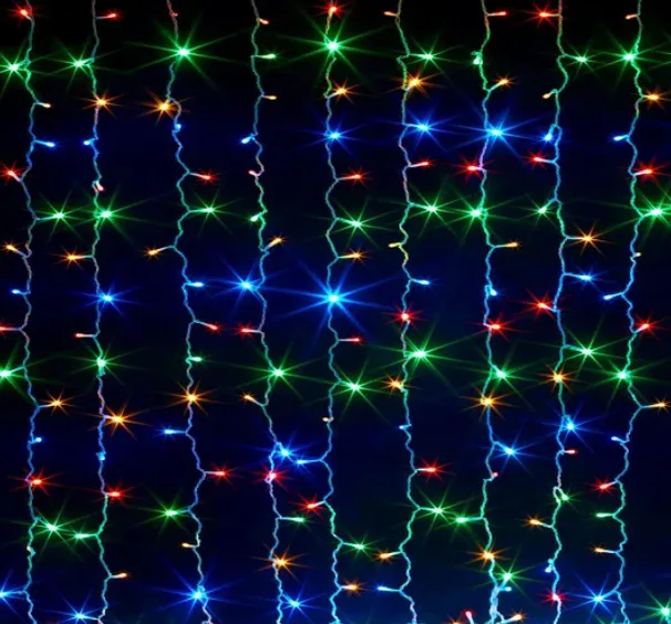 Гірлянда Водоспад 240 LED, розмір 2х2м Мультиколір RD-080
