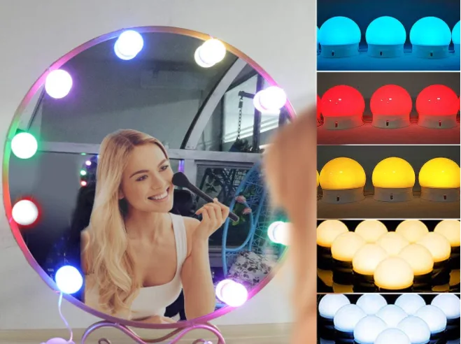 Підсвітка для дзеркала з регулюванням яскравості NO378 RGB, для макіяжу