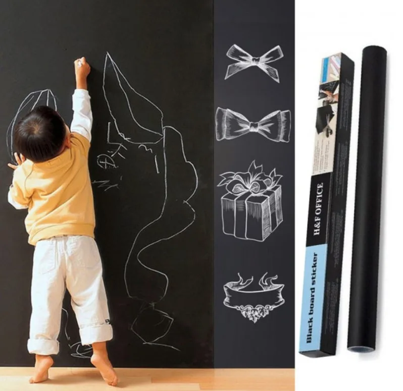 Самоклеящаяся плёнка для рисования мелом Black Board Sticker, 45х200 см