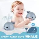Photo 4 — Glowing whale spray bath toy with fountain, grey