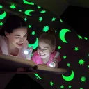 Фото 4 — Плед плюшевий, що світиться в темряві, із зірками, рожевий, 120x165 см