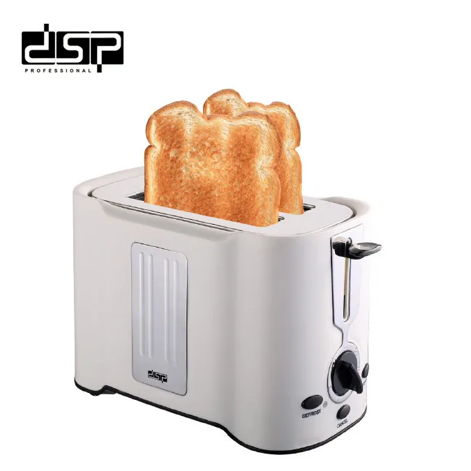 Тостер DSP KC2038 на 2 тости, 850 Вт, датчик підсмажування, білий