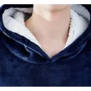 Photo 2 — Hooded Blanket Sweatshirt Huggle Hoodie Blue
