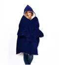 Photo 3 — Hooded Blanket Sweatshirt Huggle Hoodie Blue