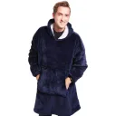Photo 5 — Hooded Blanket Sweatshirt Huggle Hoodie Blue