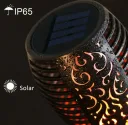Фото 4 — Фонар садовий Solar Flame з ефектом полум'я, 52 см, водонепроникний, з датчиком світла