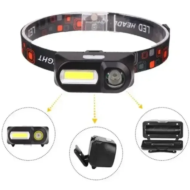 Налобний фонарик BL-1801A/1804A COB XPE, з сенсором, акумулятор 18650, USB-зарядка