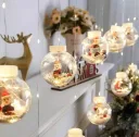 Photo 1 — Curtain string light with Santa & balls, 3.0 m, 10 balls, warm white