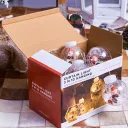 Photo 5 — Curtain string light with Santa & balls, 3.0 m, 10 balls, warm white