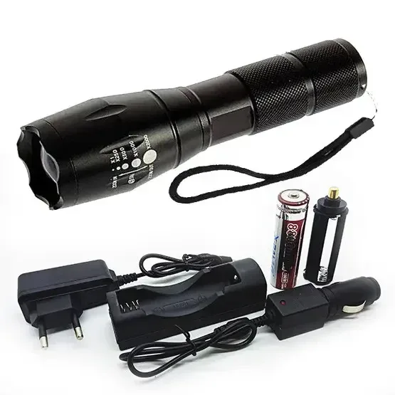 Handheld flashlight X-Balog BL-1831-T6 (220V and 12V)