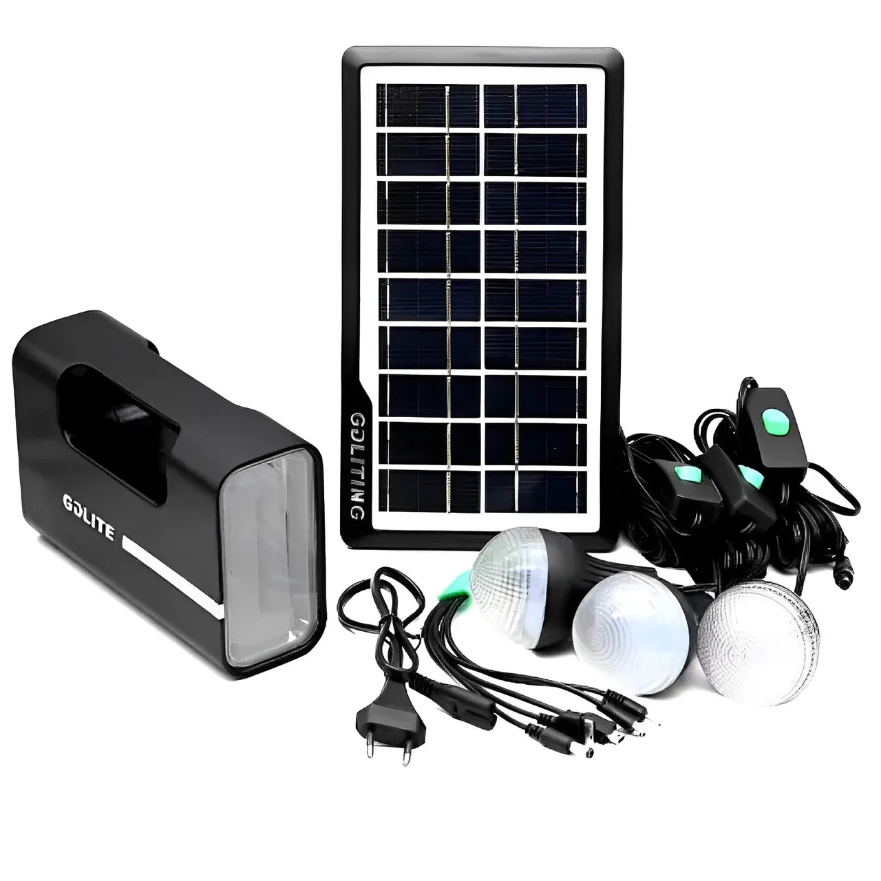 Переносний ліхтар-зарядна станція на сонячній батареї GDLITE GD-1, power bank